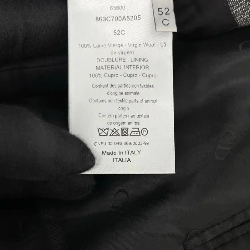 Dior Dior Men's Long Sleeve Gray Wool Blend Coat 0089 Size US XL / EU 56 / 4 - 4 Thumbnail