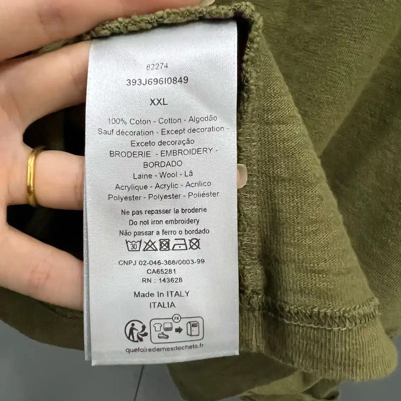 Dior Dior Green Embroidered Summer T-Shirt 0089 Size US XXL / EU 58 / 5 - 4 Thumbnail