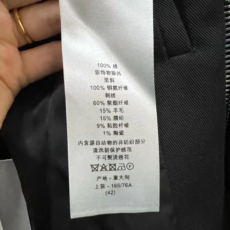 Dior Dior Black Cotton Bomber Jacket for Men 0089 Size US M / EU 48-50 / 2 - 5 Thumbnail