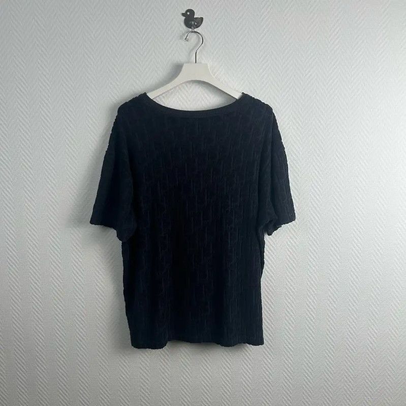 Dior Dior Black Linen Blend Men's T-Shirt 0089 Size US XXL / EU 58 / 5 - 2 Thumbnail