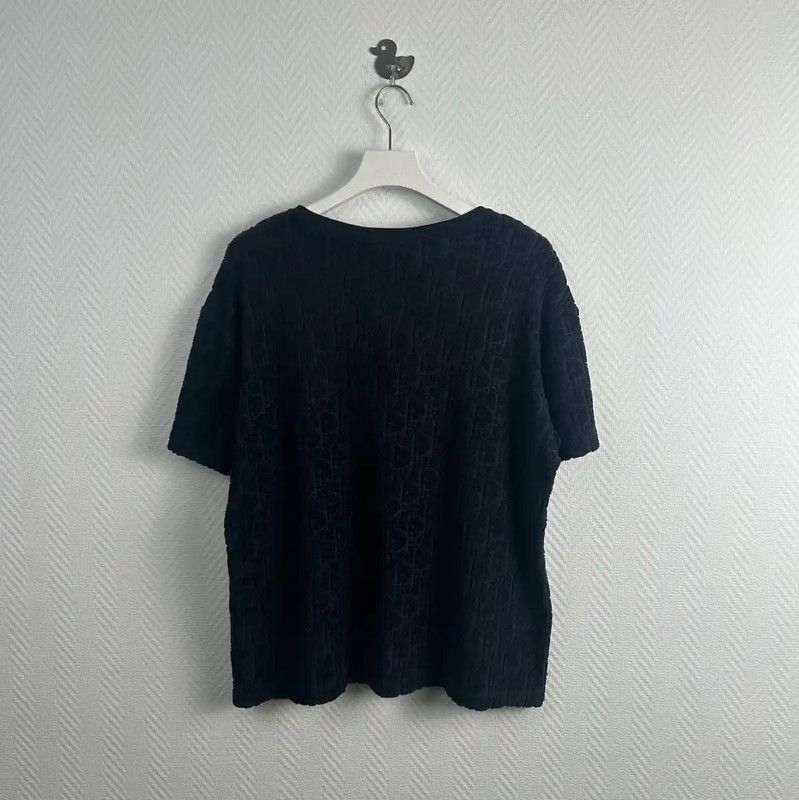 Dior Dior Black Linen Blend T-Shirt for Men 0089 Size US M / EU 48-50 / 2 - 2 Thumbnail