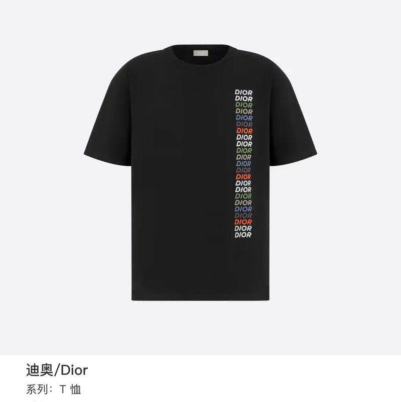 Dior Dior Black Cotton Men's T-Shirt 0089 Size US L / EU 52-54 / 3 - 6 Thumbnail