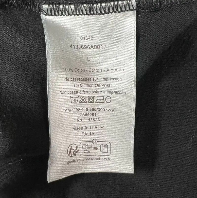 Dior Dior Black Cotton Men's T-Shirt 0089 Size US L / EU 52-54 / 3 - 4 Thumbnail
