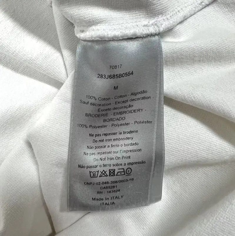 Dior Dior Men's White Cotton T-Shirt 0089 Size US M / EU 48-50 / 2 - 4 Thumbnail