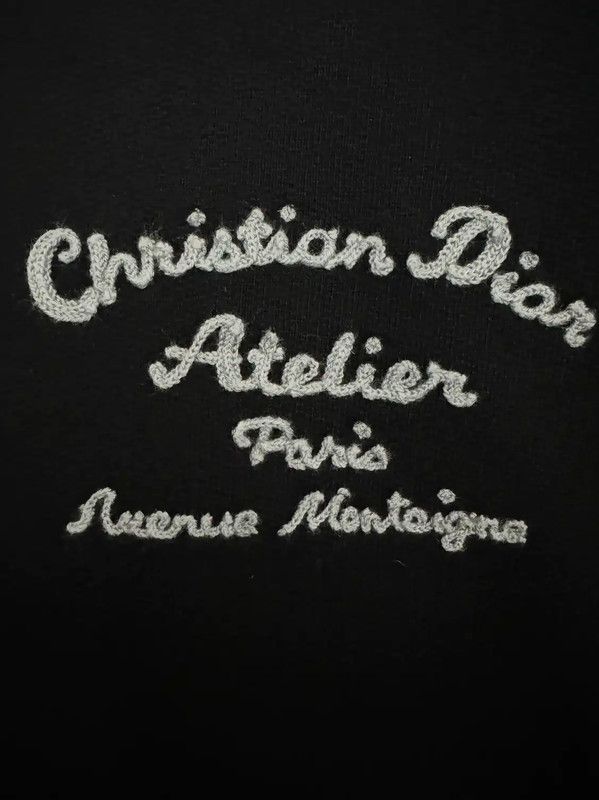 Dior Dior Men's Black Wool Embroidered Sweatshirt 0089 Size US S / EU 44-46 / 1 - 4 Thumbnail