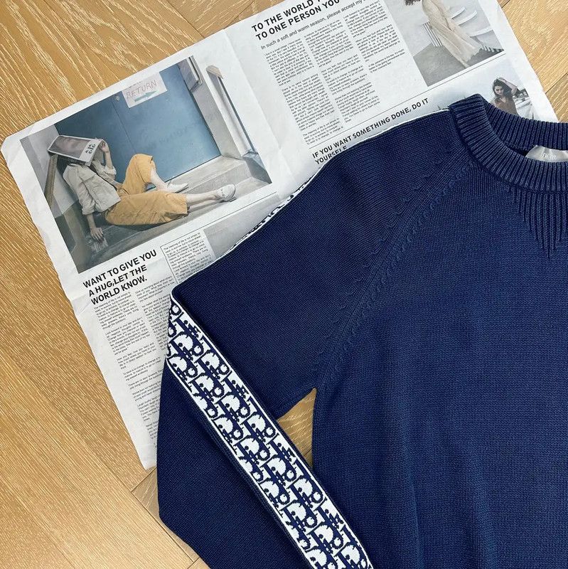 Dior Dior Navy Blue Men's Pullover Sweater 0089 Size US S / EU 44-46 / 1 - 6 Thumbnail