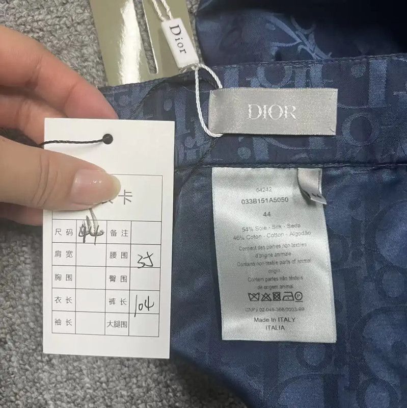 Dior Dior Blue Cotton Casual Pants for Men 0089 Size US 32 / EU 48 - 4 Thumbnail
