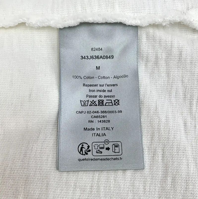 Dior Dior White Cotton Men's T-Shirt M Size 0089 Size US M / EU 48-50 / 2 - 8 Thumbnail