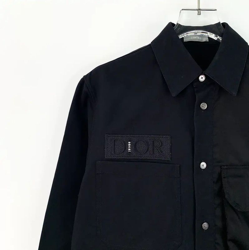 Dior Dior Men's Black Cotton Button-Up Shirt 0089 Size US M / EU 48-50 / 2 - 3 Thumbnail