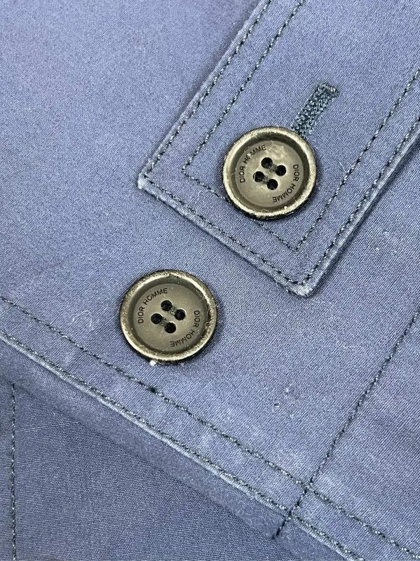 Dior Dior XL Deep Blue Cotton Trench Coat 0089 Size US XL / EU 56 / 4 - 3 Thumbnail