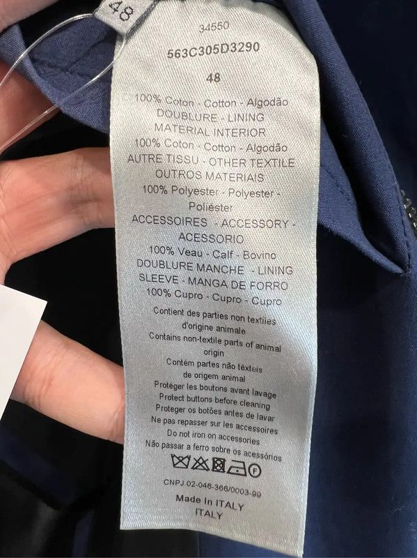 Dior Dior XL Deep Blue Cotton Trench Coat 0089 Size US XL / EU 56 / 4 - 5 Thumbnail