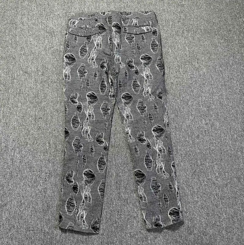 Dior Dior Men's Grey Embroidered Casual Pants 0089 Size US 27 - 3 Thumbnail