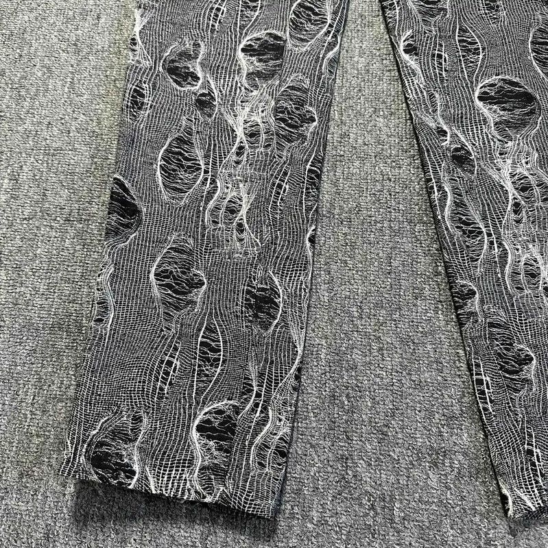 Dior Dior Men's Grey Embroidered Casual Pants 0089 Size US 27 - 2 Thumbnail