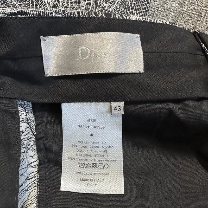 Dior Dior Men's Grey Embroidered Casual Pants 0089 Size US 27 - 4 Thumbnail