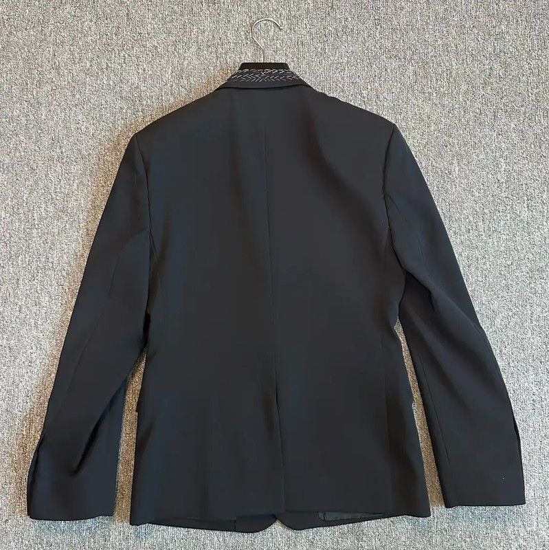 Dior Dior Black Wool Embroidered Long Sleeve Coat 0089 Size US S / EU 44-46 / 1 - 4 Thumbnail