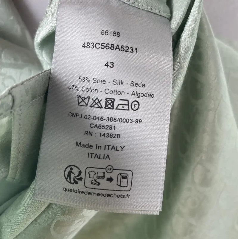 Dior Dior Green Short Sleeve Men's Shirt 0089 Size US L / EU 52-54 / 3 - 5 Thumbnail