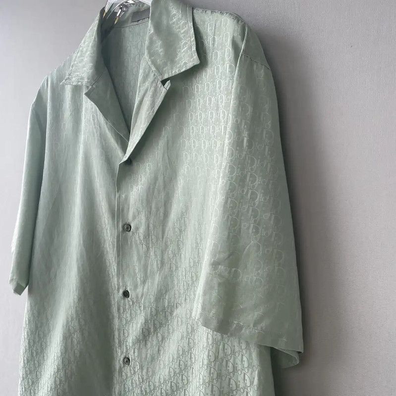Dior Dior Green Short Sleeve Men's Shirt 0089 Size US L / EU 52-54 / 3 - 3 Thumbnail
