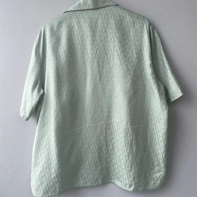 Dior Dior Green Short Sleeve Men's Shirt 0089 Size US L / EU 52-54 / 3 - 2 Thumbnail
