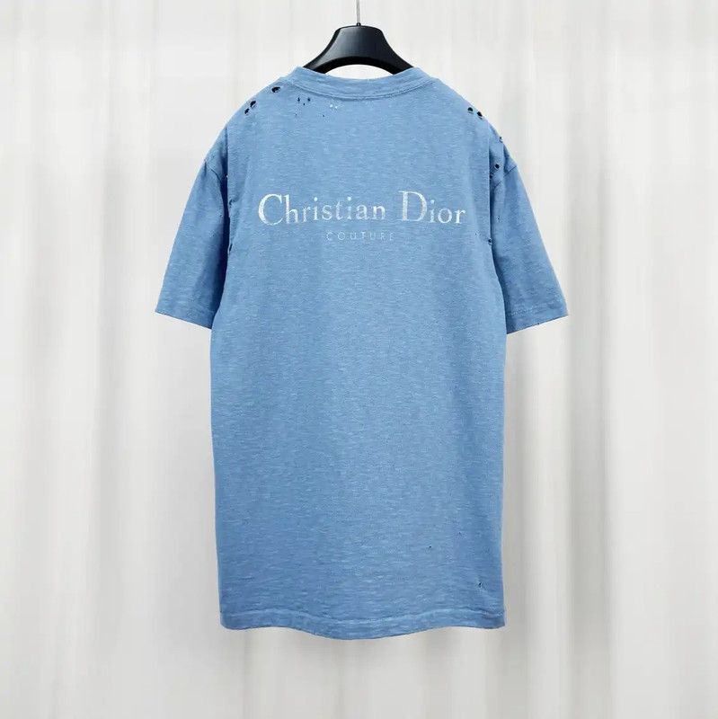 Dior Dior Blue Cotton Logo T-Shirt for Men 0089 Size US XS / EU 42 / 0 - 2 Thumbnail