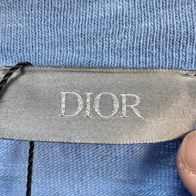 Dior Dior Blue Cotton Logo T-Shirt for Men 0089 Size US XS / EU 42 / 0 - 5 Thumbnail
