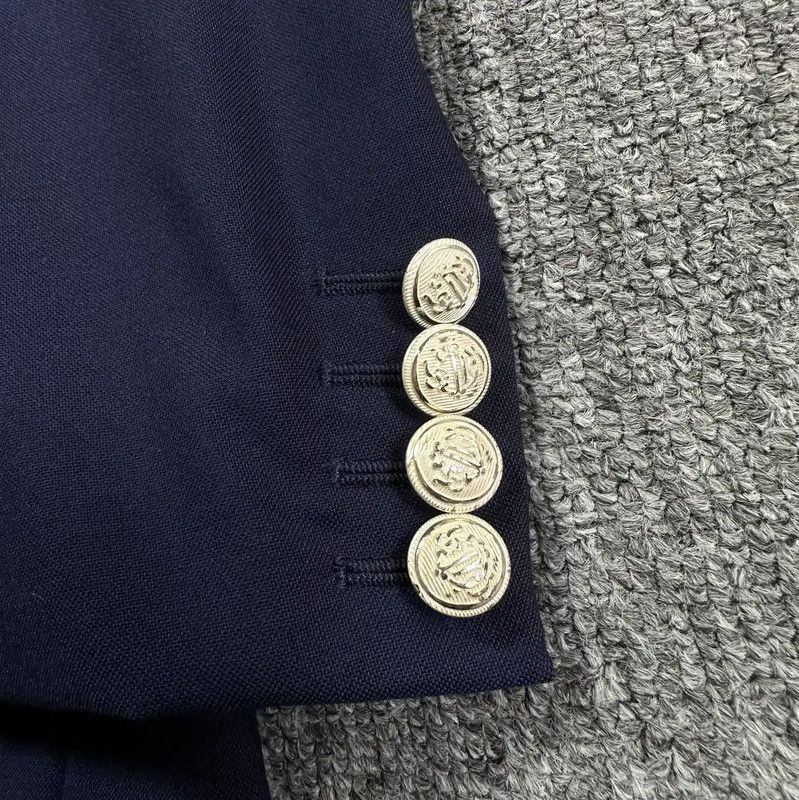 Dior Dior Men's Navy Wool Double-Breasted Blazer 0089 Size US M / EU 48-50 / 2 - 2 Thumbnail