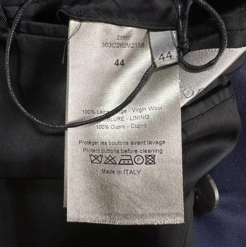 Dior Dior Men's Navy Wool Double-Breasted Blazer 0089 Size US M / EU 48-50 / 2 - 6 Thumbnail