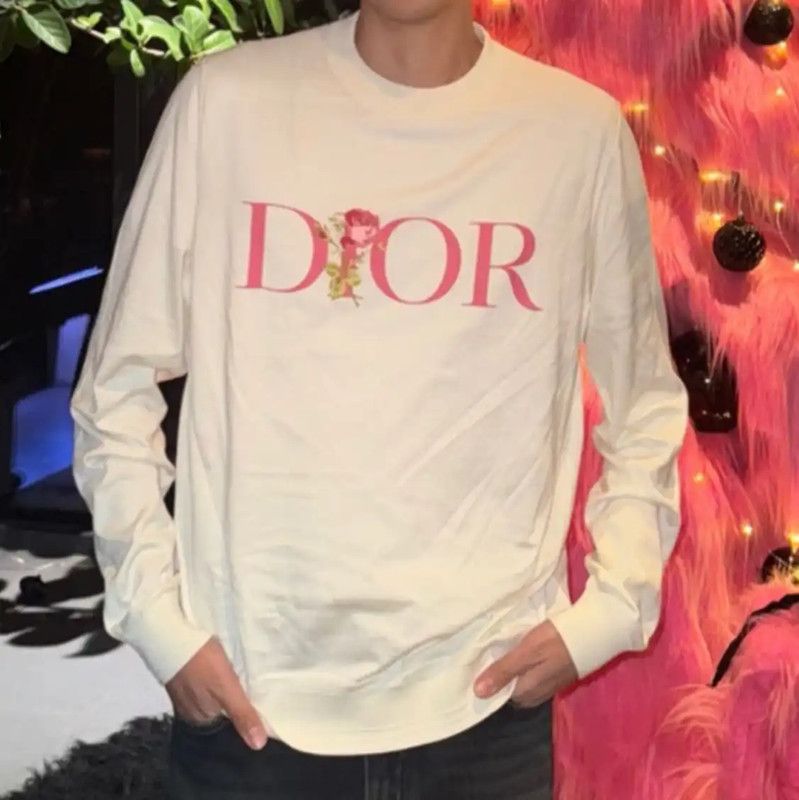 Dior Dior White Cotton Men's Sweatshirt 0089 Size US L / EU 52-54 / 3 - 3 Thumbnail