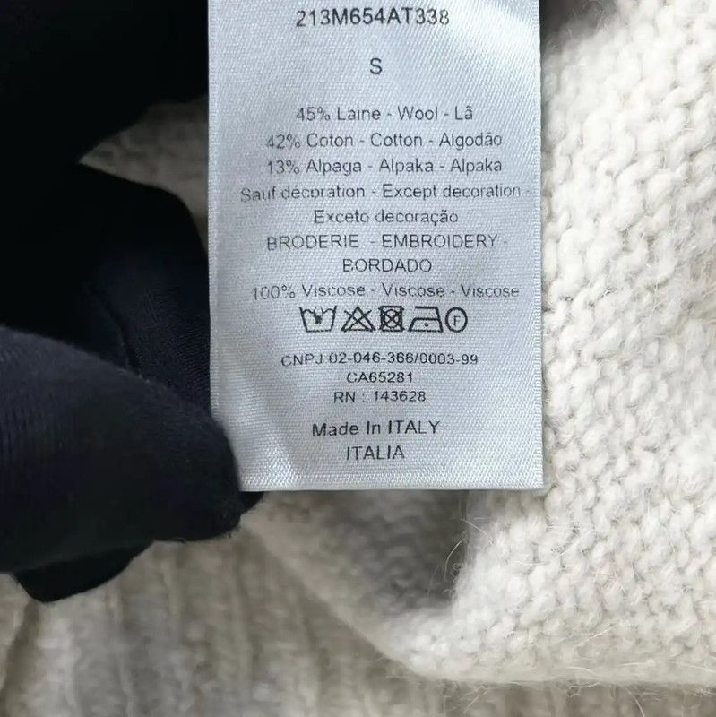 Dior Dior White Cashmere Blend Sweater with Tiger Design 0089 Size US S / EU 44-46 / 1 - 4 Thumbnail