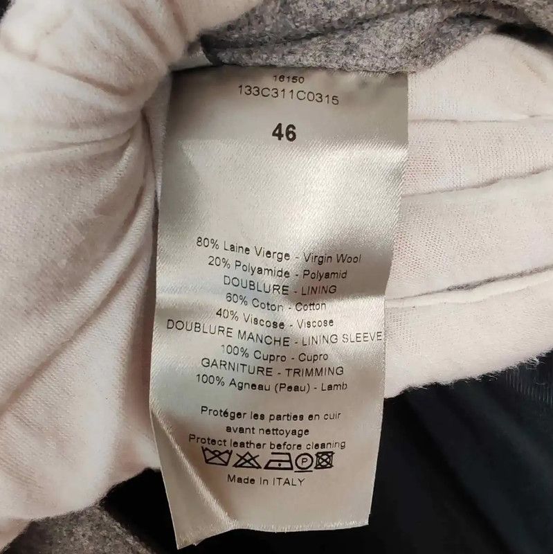 Dior Dior Gray Wool Men's Coat 0089 Size US M / EU 48-50 / 2 - 5 Thumbnail