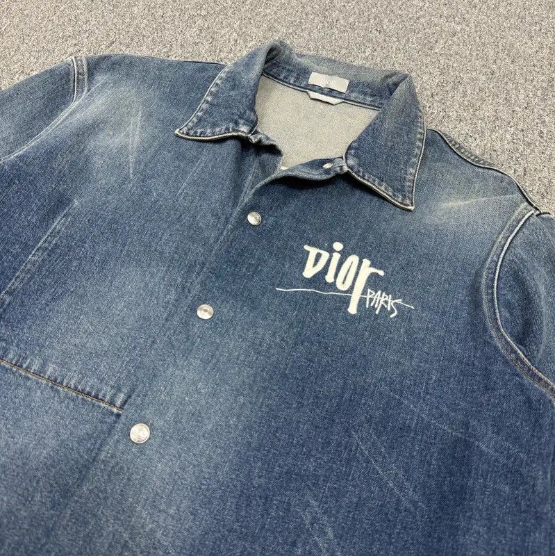 Dior Dior Blue Denim Jacket for Men 0089 Size US L / EU 52-54 / 3 - 3 Thumbnail