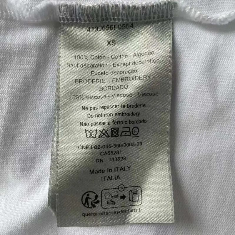 Dior Dior Men's Cotton T-Shirt with 1947 Logo 0089 Size US XS / EU 42 / 0 - 4 Thumbnail
