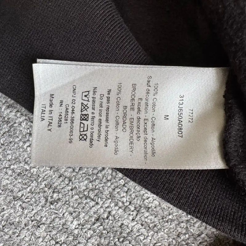 Dior Dior Men's Black Cotton Pullover Sweatshirt 0089 Size US M / EU 48-50 / 2 - 8 Thumbnail