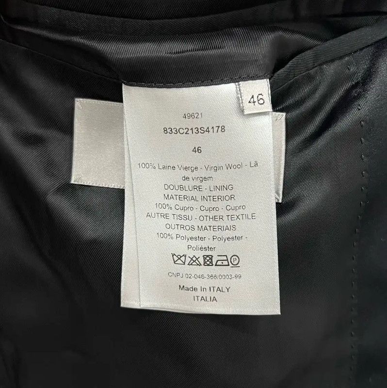Dior Dior Black Men's Jacket with Blue Lapels 0089 Size US M / EU 48-50 / 2 - 6 Thumbnail