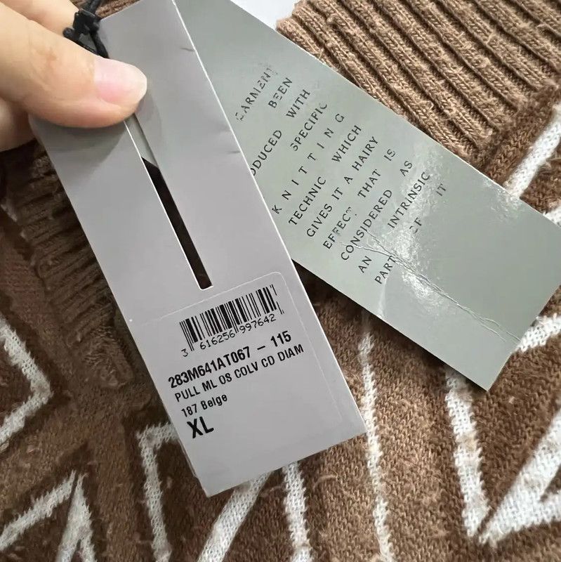 Dior Dior Coffee Wool Men's Sweater in XL 0089 Size US XL / EU 56 / 4 - 4 Thumbnail
