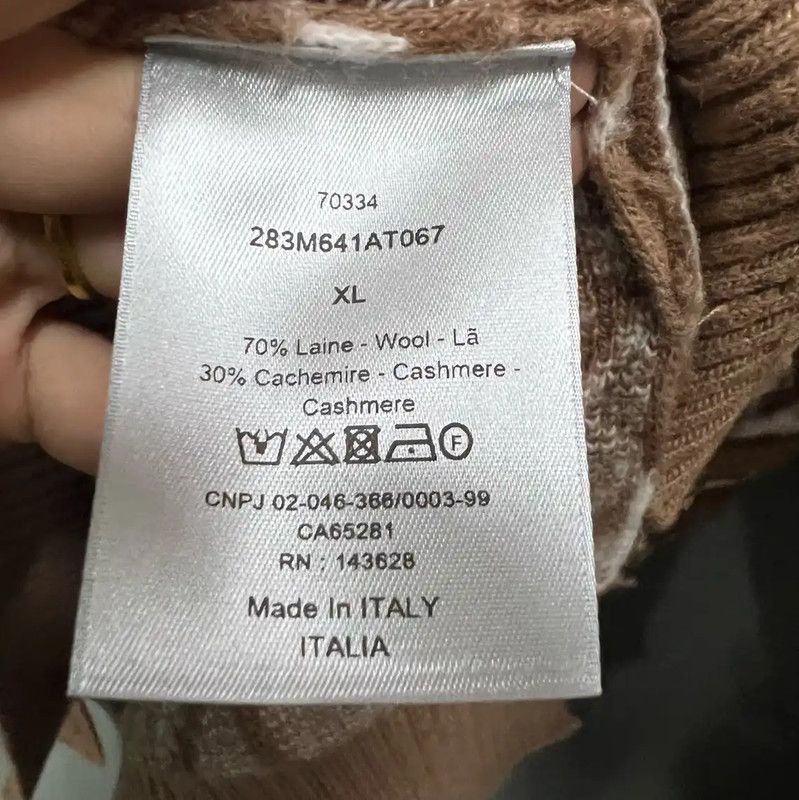 Dior Dior Coffee Wool Men's Sweater in XL 0089 Size US XL / EU 56 / 4 - 5 Thumbnail
