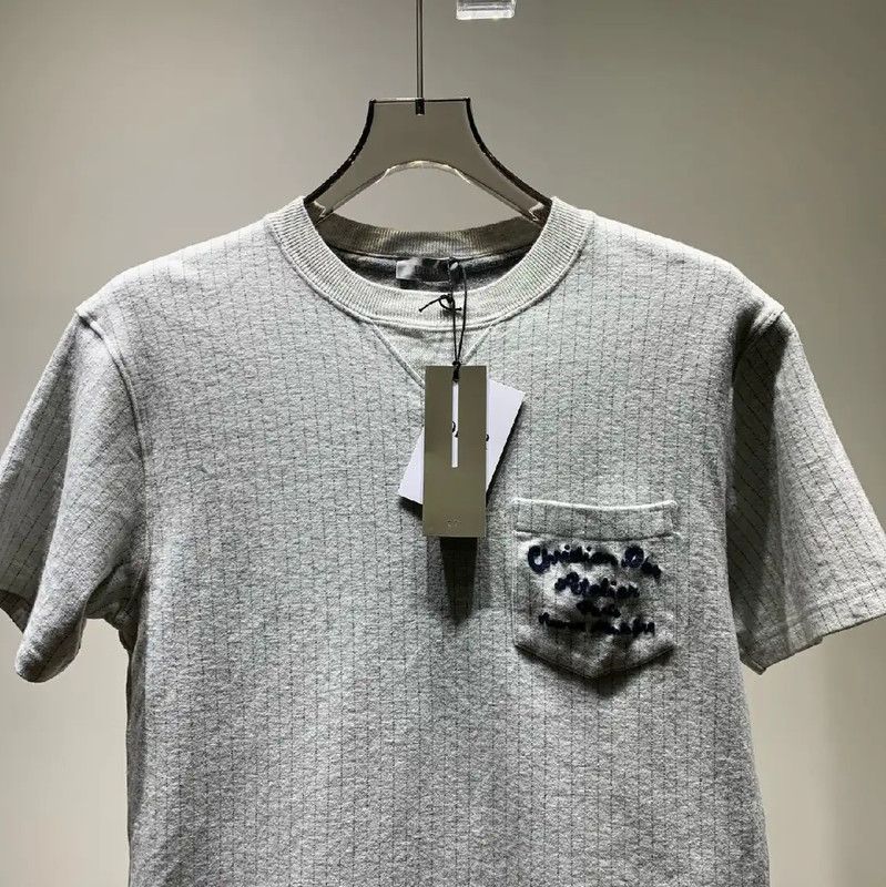 Dior Dior Gray Cotton Men's T-Shirt 0089 Size US L / EU 52-54 / 3 - 3 Thumbnail