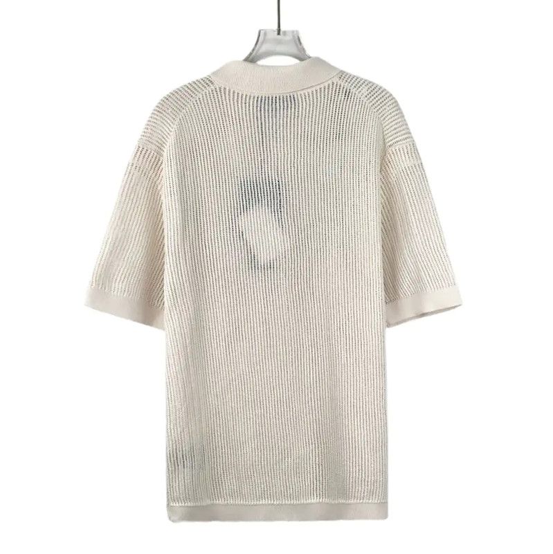 Dior Dior Gray-White Men's Polo Shirt 0089 Size US M / EU 48-50 / 2 - 2 Thumbnail
