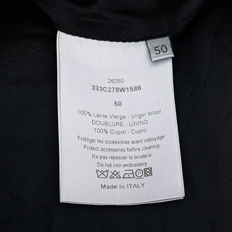 Dior Dior Black Wool Men's Outerwear 0089 Size US L / EU 52-54 / 3 - 6 Thumbnail