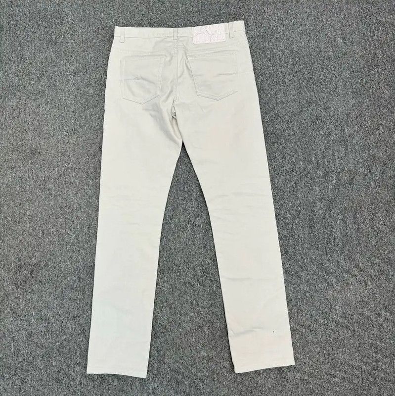 Dior Dior Men's Casual Trousers in White Cotton 0089 Size US 27 - 2 Thumbnail