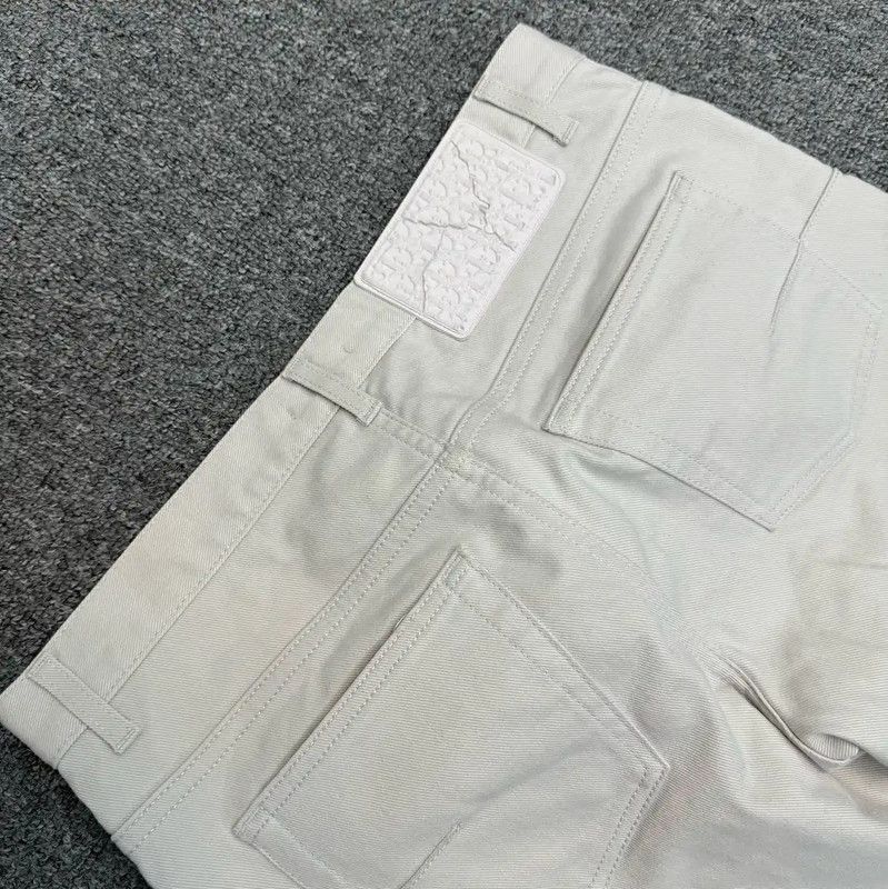 Dior Dior Men's Casual Trousers in White Cotton 0089 Size US 27 - 4 Thumbnail