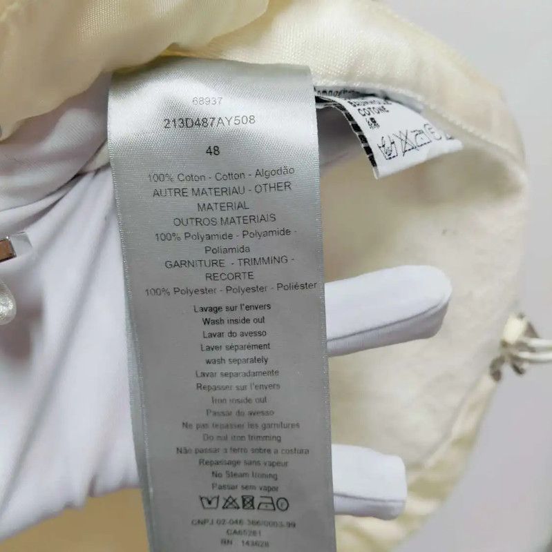 Dior Dior Cotton Cream Overshirt for Men 0089 Size US XL / EU 56 / 4 - 4 Thumbnail