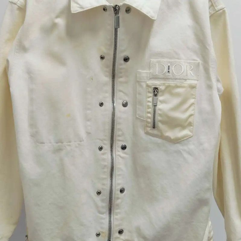Dior Dior Cotton Cream Overshirt for Men 0089 Size US XL / EU 56 / 4 - 5 Thumbnail