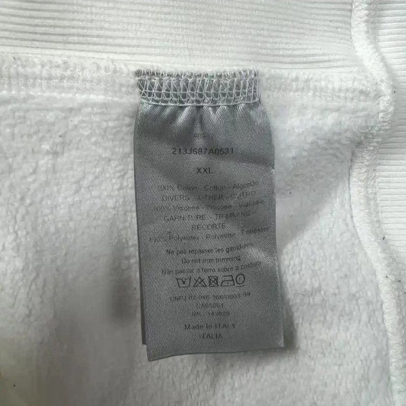 Dior Dior Men's White Cotton Sweatshirt in XXL 0089 Size US XXL / EU 58 / 5 - 5 Thumbnail