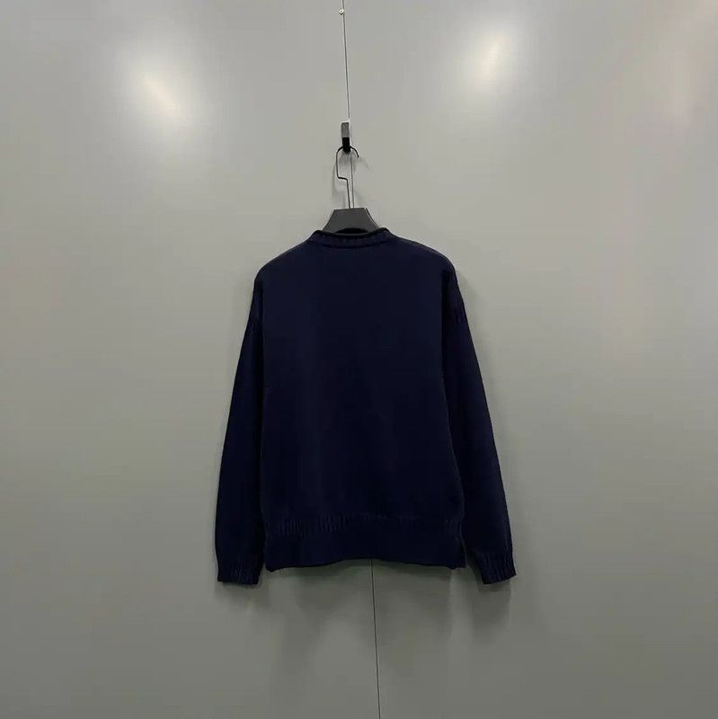 Dior Dior Men's Navy Wool Long Sleeve Sweater 0089 Size US S / EU 44-46 / 1 - 3 Thumbnail