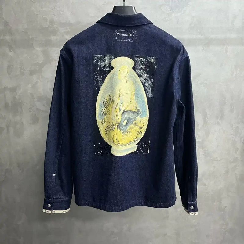 Dior Dior Blue Denim Long Sleeve Button-Up Shirt 0089 Size US L / EU 52-54 / 3 - 5 Thumbnail