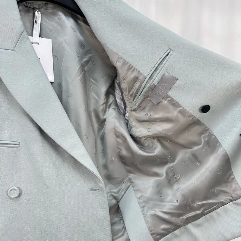 Dior Dior Blue Grey Wool Long Sleeve Jacket 0089 Size US M / EU 48-50 / 2 - 5 Thumbnail