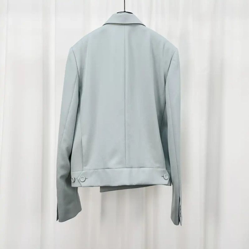Dior Dior Blue Grey Wool Long Sleeve Jacket 0089 Size US M / EU 48-50 / 2 - 2 Thumbnail
