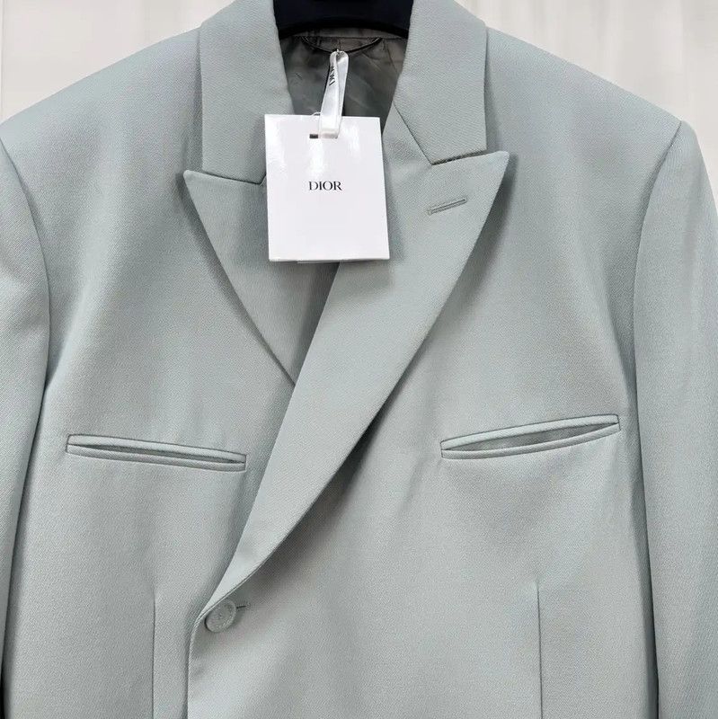 Dior Dior Blue Grey Wool Long Sleeve Jacket 0089 Size US M / EU 48-50 / 2 - 3 Thumbnail