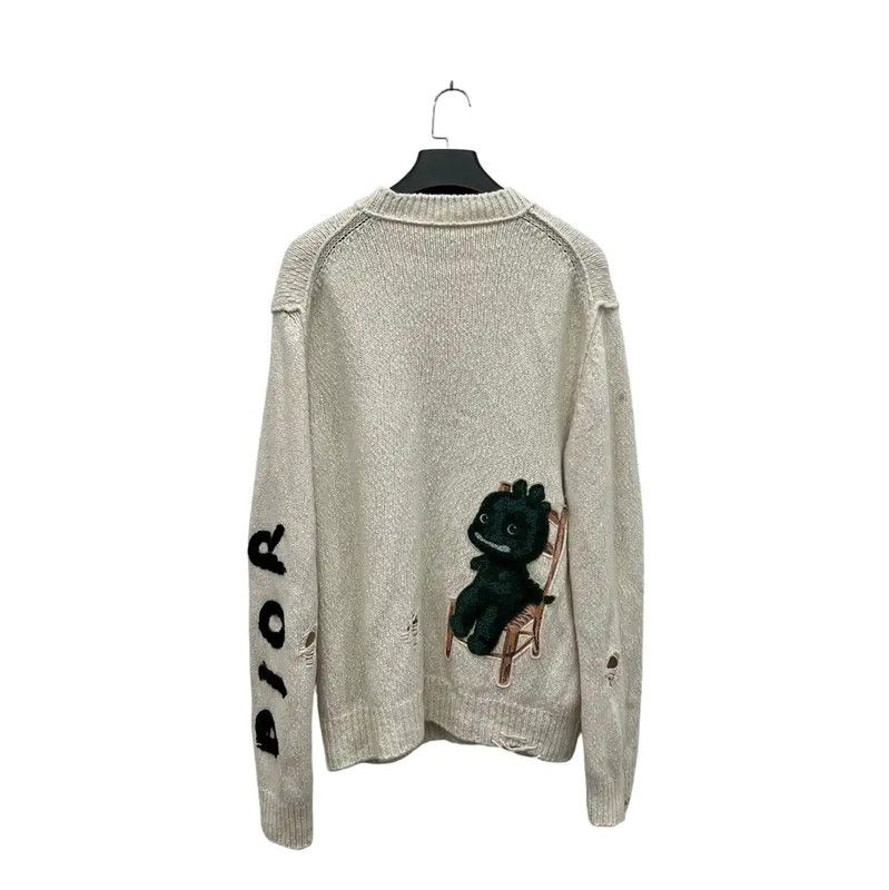 Dior Dior Men's White Wool Pullover Sweater 0089 Size US L / EU 52-54 / 3 - 2 Thumbnail