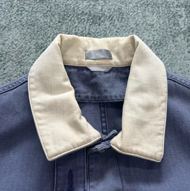 Dior Dior Light Blue Cotton Embroidered Jacket 0089 Size US L / EU 52-54 / 3 - 3 Thumbnail